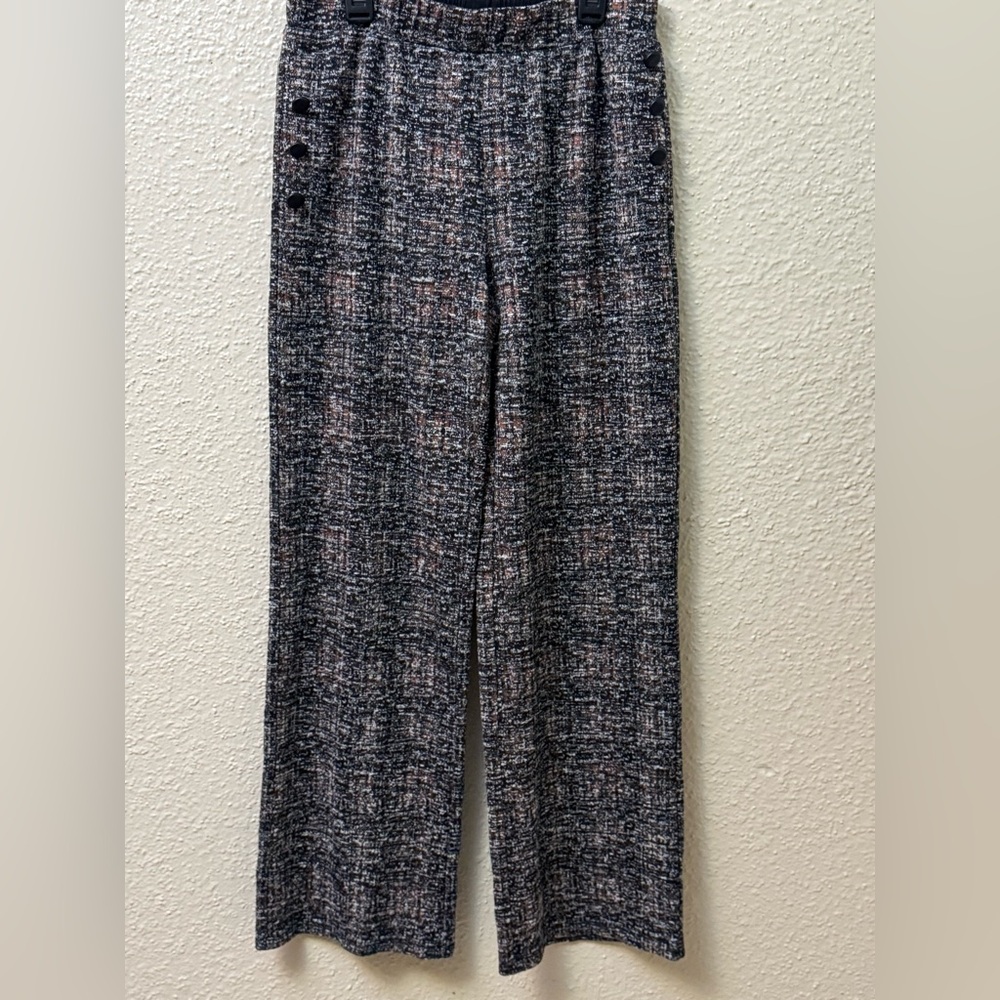 Versona Black and Gray Plaid Pants